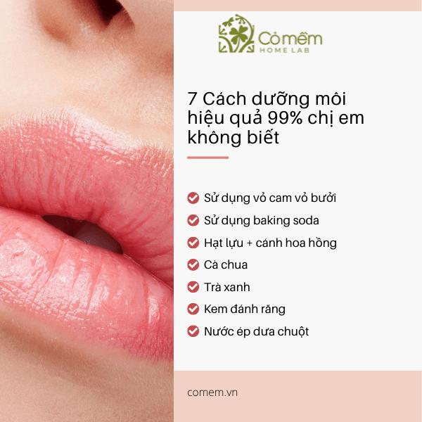 cách dưỡng môi hồng tại nhà